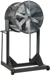 Americraft - 36" Blade, 3 hp, 18,500 CFM, High Floor Stand Industrial Circulation Fan - Floor Stand, 230/460 Volts, 1 Speed - Benchmark Tooling