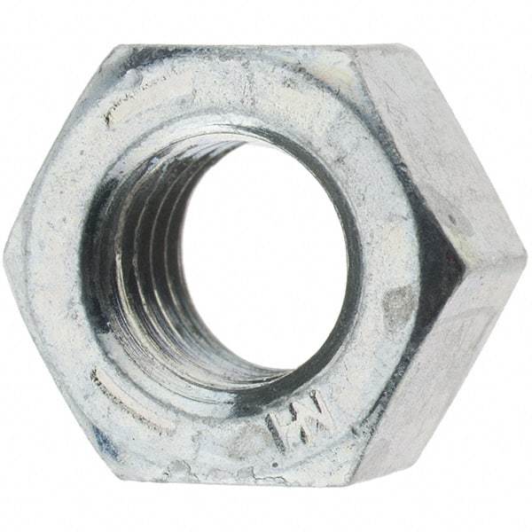 Value Collection - 5/16-24 UN Steel Right Hand Hex Nut - 1/2" Across Flats, 17/64" High, Zinc Clear Finish - Benchmark Tooling