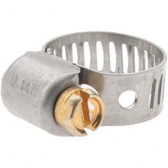 Made in USA - SAE Size 4, 7/32 to 5/8" Diam, Stainless Steel Worm Drive Clamp - Benchmark Tooling