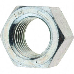 Value Collection - 3/8-24 UN Steel Right Hand Hex Nut - 9/16" Across Flats, 21/64" High, Zinc Clear Finish - Benchmark Tooling