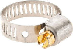 Made in USA - SAE Size 8, 1/2 to 29/32" Diam, Stainless Steel Worm Drive Clamp - Benchmark Tooling