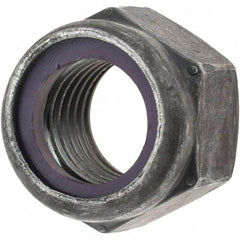 Value Collection - 7/8-9 UNC Grade 8 Hex Lock Nut with Nylon Insert - 1-1/4" Width Across Flats, 63/64" High, Uncoated - Benchmark Tooling