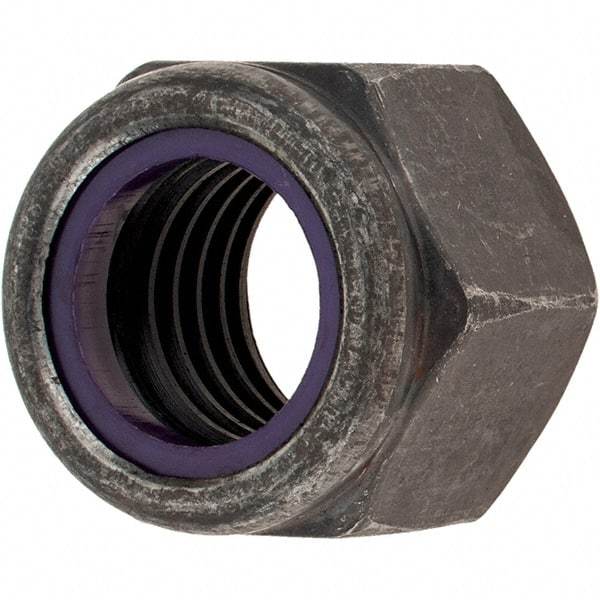 Value Collection - 3/4-10 UNC Grade 8 Hex Lock Nut with Nylon Insert - 1-1/16" Width Across Flats, 7/8" High, Uncoated - Benchmark Tooling