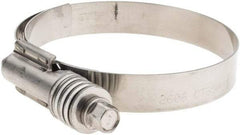 Made in USA - 2-3/4 to 3-5/8" Diam, Stainless Steel Worm Drive Clamp - Benchmark Tooling