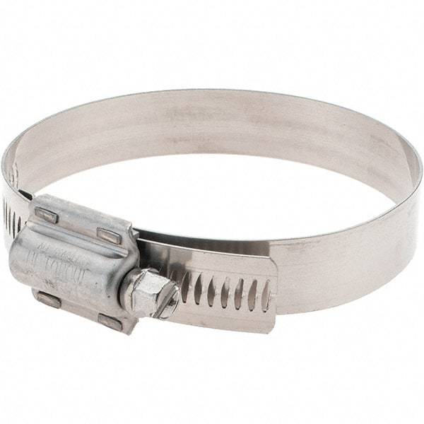 Made in USA - 2-3/4 to 3-5/8" Diam, Stainless Steel High Torque Worm Drive Clamp - Benchmark Tooling