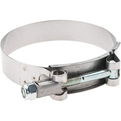 Made in USA - Bolt Clamps Type: T-Bolt Hose Clamp Minimum Diameter (Decimal Inch): 3.2500 - Benchmark Tooling