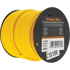 EastPenn - 12 AWG, 100' OAL, Hook Up Wire - Yellow Vinyl Jacket - Benchmark Tooling