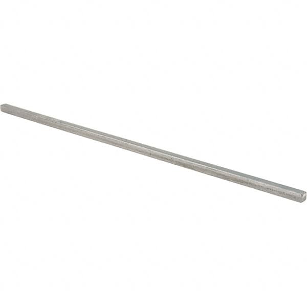 Value Collection - 12" Long x 1/4" High x 1/4" Wide, Plain Steel Undersized Key Stock - Cold Drawn Steel - Benchmark Tooling