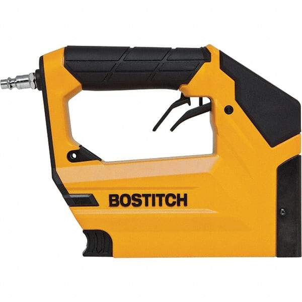 Stanley Bostitch - 3/8" Crown, 18 Gauge, 100 Staple Capacity Power Stapler - 1/4" Inlet, 70 to 100 psi Air Pressure, - Benchmark Tooling