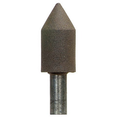 1″ × 2″ 1/2″ Spindle Center Lap Mounted Point 80 Grit Aluminum Oxide - Benchmark Tooling