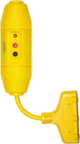 Tower - 3 Outlet, 125 Volt, 15 Amp Rating, 4 to 6 mA Max Surge, Inline, Manual, Commercial, Industrial GFCI - 1/2 Ft. Long Cord, 5-15R NEMA Configuration, Polycarbonate Housing - Benchmark Tooling