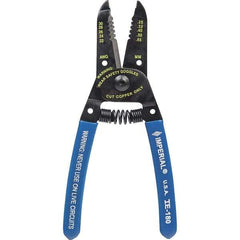 Imperial - 30 to 22 AWG Capacity Wire Stripper/Cutter - 6" OAL, Hardened Steel with Cushion Grip Handle - Benchmark Tooling