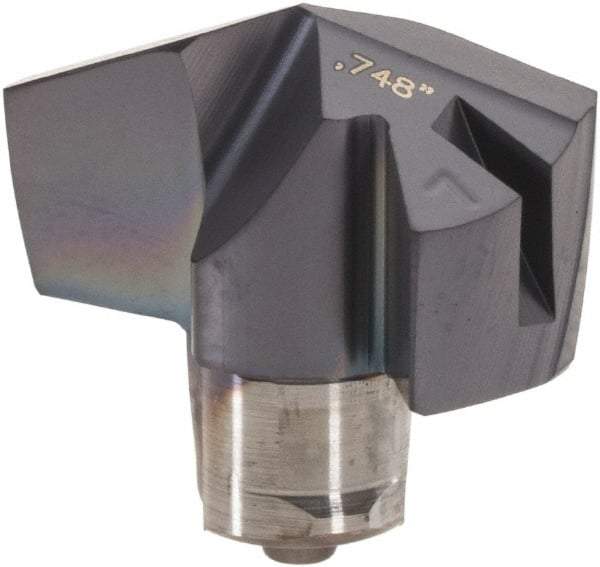 Iscar - Series ICM, 19mm Diam Grade IC907 140° Replaceable Drill Tip - Carbide, TiAlN/TiN Finish, 19 Seat Size - Benchmark Tooling