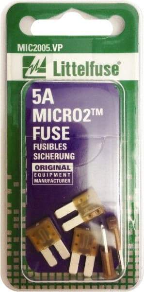 Littelfuse - 5 Amp, 32 VDC, Automotive Fuse - 9.1" Long, Tan, Littlefuse 327005 - Benchmark Tooling