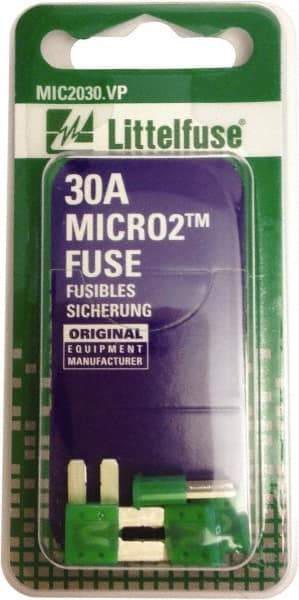 Littelfuse - 30 Amp, 32 VDC, Automotive Fuse - 9.1" Long, Green, Littlefuse 327030 - Benchmark Tooling