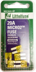 Littelfuse - 20 Amp, 32 VDC, Automotive Fuse - 9.1" Long, Yellow, Littlefuse 327020 - Benchmark Tooling