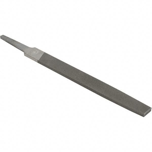 Value Collection - 6" Long, Smooth Cut, Flat American-Pattern File - Double Cut, 5/32" Overall Thickness - Benchmark Tooling