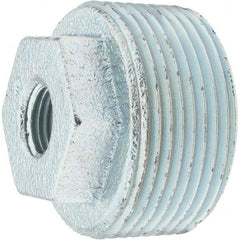 Made in USA - Size 1-1/4 x 1/4", Class 150, Malleable Iron Galvanized Pipe Hex Bushing - 150 psi, Threaded End Connection - Benchmark Tooling