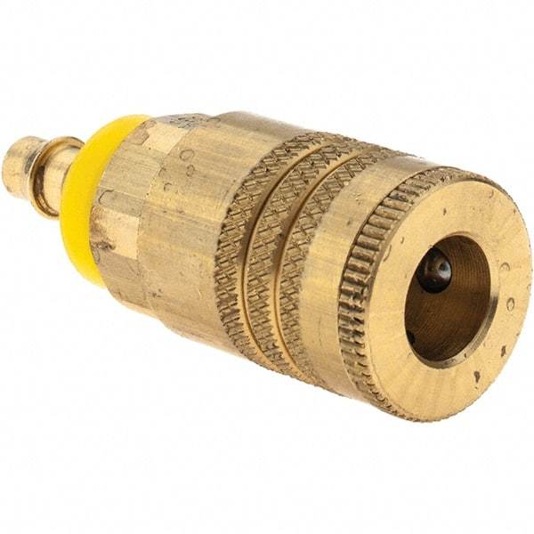 Parker - Push-Lok Hose Barb ARO Pneumatic Hose Coupler - Brass, 1/4" Body Diam, 1/4" Hose ID - Benchmark Tooling