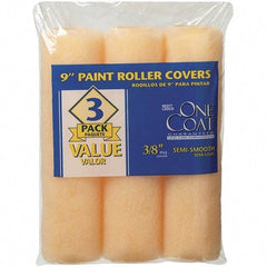 Krylon - 3/8" Nap, 9" Wide Paint Roller Cover - Semi-Smooth Texture, Polyester & Knitted - Benchmark Tooling