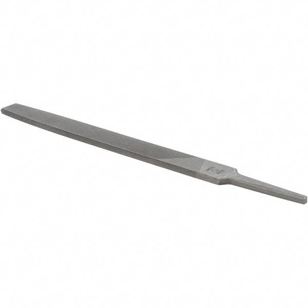 Value Collection - 8" Long, Smooth Cut, Flat American-Pattern File - Double Cut, 7/32" Overall Thickness - Benchmark Tooling