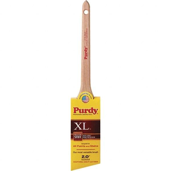 Krylon - 3/8" Angled Nylon/Polyester Angular Brush - 2" Bristle Length, 2-7/16" Wood Rattail Handle - Benchmark Tooling