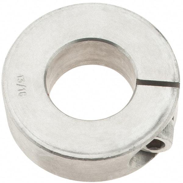 Import - 13/16" Bore, Stainless Steel, One Piece One Piece Split Shaft Collar - 1-5/8" Outside Diam, 1/2" Wide - Benchmark Tooling