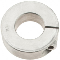 Import - 13/16" Bore, Stainless Steel, One Piece One Piece Split Shaft Collar - 1-5/8" Outside Diam, 1/2" Wide - Benchmark Tooling