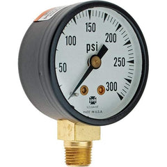 Value Collection - 1-1/2" Dial, 1/8 Thread, 0-300 Scale Range, Pressure Gauge - Lower Connection Mount - Benchmark Tooling