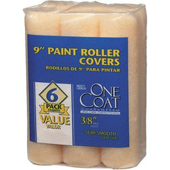 Krylon - 3/8" Nap, 9" Wide Paint Roller Cover - Semi-Smooth Texture, Polyester & Knitted - Benchmark Tooling