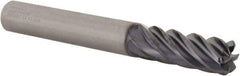 Kennametal - 3/8", 6 Flute, Single End, Solid Carbide, 0.06" Corner Radius End Mill - 3" OAL, 38° Helix, Right Hand Flute, 1" LOC, Right Hand Cut - Benchmark Tooling