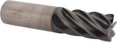 Kennametal - 1", 6 Flute, Single End, Solid Carbide, 0.12" Corner Radius End Mill - 4-1/2" OAL, 38° Helix, Right Hand Flute, 1-3/4" LOC, Right Hand Cut - Benchmark Tooling