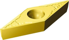 Sandvik Coromant - VBMT333 MM Grade 2025 Carbide Turning Insert - TiCN/Al2O3/TiN Finish, 35° Diamond, 3/8" Inscr Circle, 3/16" Thick, 3/64" Corner Radius - Benchmark Tooling