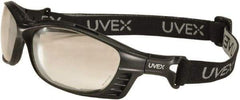 Uvex - Size Universal, Indoor/Outdoor Mirror Polycarbonate Anti-Fog & Scratch Resistant Lens, Hybrid Safety Glasses/Goggles - Indirect Vent, Black Polycarbonate Frame - Benchmark Tooling
