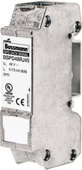 Cooper Bussmann - 1 Pole, 1 Phase, 76.91mm Long x 19mm Wide x 36.15mm Deep, Hardwired Surge Protector - DIN Rail Mount, 48 V, 34 VDC, 48 VAC Operating Voltage, 10 kA Surge Protection - Benchmark Tooling