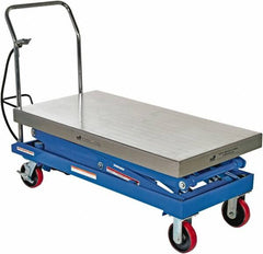 Vestil - 1,500 Lb Capacity Manual Scissor Lift - 19-1/2" to 67" Lift Height, 47-1/4" Platform Length x 24" Platform Width - Benchmark Tooling
