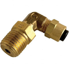 Parker - 3/8" Tube OD x 3/8 Thread Brass Compression Tube Swivel Elbow - Benchmark Tooling