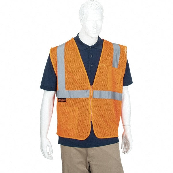 High Visibility Vest CL2 ZIP FRNT ORG XL ECO HI-VIS MESH SFTY VEST