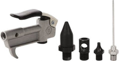 Value Collection - 5 Piece Aluminum Body Air Gun Kit - 1/4 NPT Inlet, 150 Max psi, Aluminum Hose - Benchmark Tooling