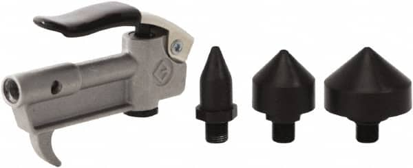 Value Collection - 4 Piece Aluminum Body Air Gun Kit - 1/4 NPT Inlet, 150 Max psi, Aluminum Hose - Benchmark Tooling