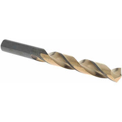 Made in USA - 7/16" High Speed Steel, 135° Point, Round with Flats Shank Maintenance Drill Bit - Benchmark Tooling