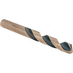 Made in USA - 13/32" High Speed Steel, 135° Point, Round with Flats Shank Maintenance Drill Bit - Benchmark Tooling