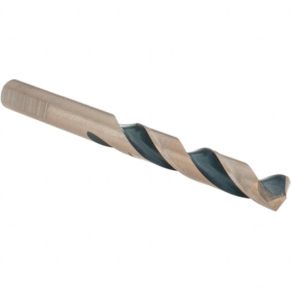 Made in USA - 23/64" High Speed Steel, 135° Point, Round with Flats Shank Maintenance Drill Bit - Exact Industrial Supply