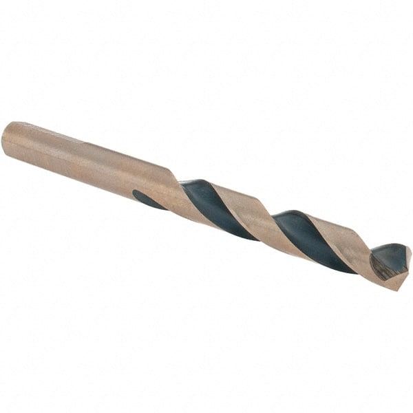 Made in USA - 21/64" High Speed Steel, 135° Point, Round with Flats Shank Maintenance Drill Bit - Benchmark Tooling