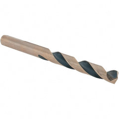 Made in USA - 21/64" High Speed Steel, 135° Point, Round with Flats Shank Maintenance Drill Bit - Benchmark Tooling