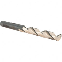 Made in USA - 21/64" High Speed Steel, 135° Point, Round with Flats Shank Maintenance Drill Bit - Benchmark Tooling