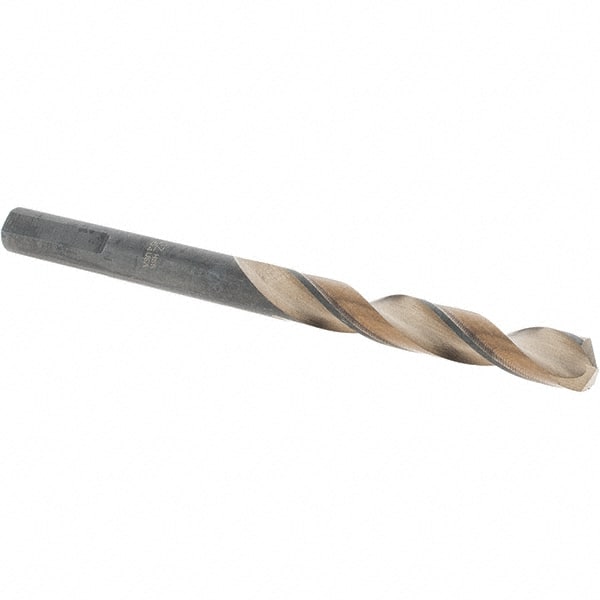 Made in USA - 17/64" High Speed Steel, 135° Point, Round with Flats Shank Maintenance Drill Bit - Benchmark Tooling