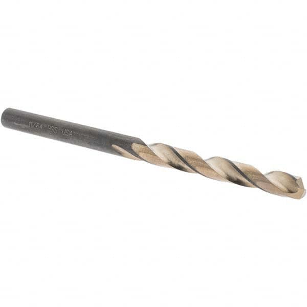 Made in USA - 11/64" High Speed Steel, 135° Point, Straight Shank Maintenance Drill Bit - Benchmark Tooling