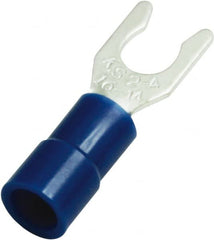 Value Collection - #8 Stud, 16 to 14 AWG Compatible, Partially Insulated, Locking Fork Terminal - Benchmark Tooling