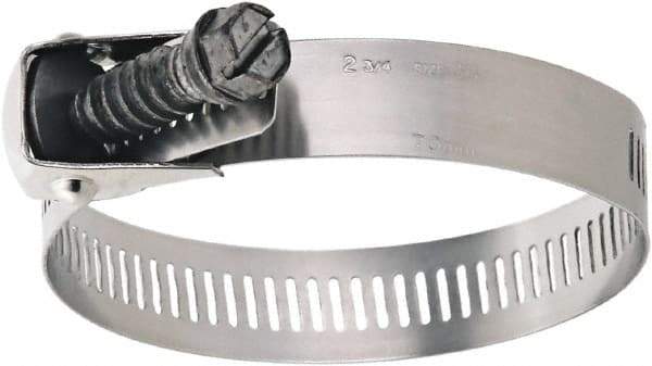 IDEAL TRIDON - SAE Size 188, 2 to 12-1/4" Diam, Stainless Steel Quick Release Worm Drive Clamp - 9/16" Wide, Material Grade 200/410, Series 58 - Benchmark Tooling